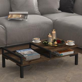 Couchtisch Ibestad 90x50x28cm Eiche rustikal [en. casa]