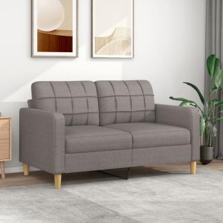 2-Sitzer-Sofa Taupe 140 cm Stoff (Farbe: Taupe)