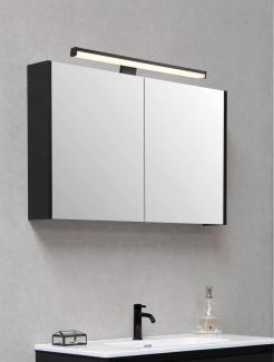 LED Badezimmer Wandleuchten 2er Set in Schwarz, Breite 40cm - Spiegelleuchte