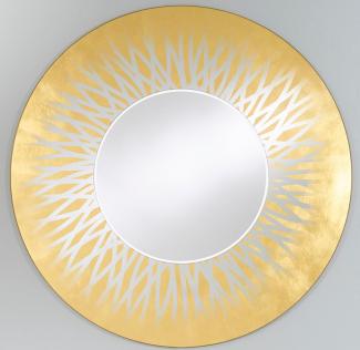 Casa Padrino Designer Wohnzimmer Spiegel / Wandspiegel Gold Ø 105 cm - Luxus Kollektion