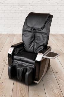 PureHaven Münz-Massage-Sessel 118x76x76 cm 6 Massagearten Rücken- Fuß- & Gesäßmassage einfache Bedienung energiesparend hochwertiges PU Leder Schwarz