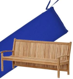 Bankauflage 180 cm x 50 cm für Gartenbank Pescara - blau