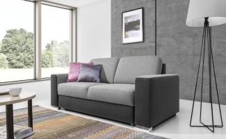 Sofa 2-Sitzer JUNES Webstoff Grau / Hellgrau 180x90x91 cm