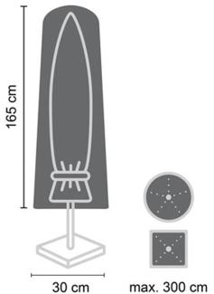 Schutzhülle für Sonnenschirm bis Ø 300cm - Abdeckung 165x30cm