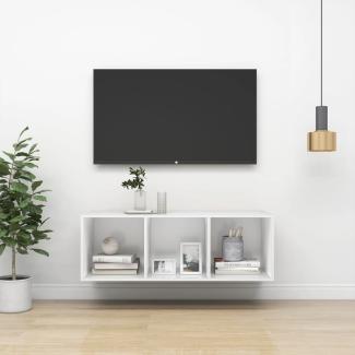 TV-Board >3007906< (LxBxH: 37x37x107 cm) in Weiß - 37x37x107cm (LxBxH)