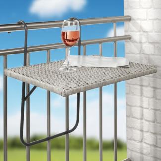 HI 60382 Balkon Hängetisch Rattan 60x40cm