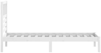 Massivholzbett Weiß Kiefer 90x190 cm 3FT Single [3100989]