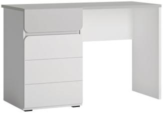 Schreibtisch Kinderschreibtisch Albi 118x54x77cm weiß grau Hochglanz