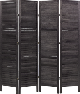 Raumteiler aus Holz 4-teilig dunkelbraun faltbar 170 x 163 cm AVENES
