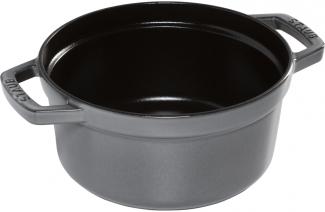 Staub La Cocotte Cocotte 20 cm, rund, Graphit-Grau, Gusseisen