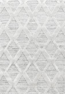 Hochflor Teppich Pepe rechteckig - 140x200 cm - Grau