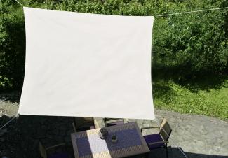 GO-DE Sonnensegel 360 x 360 cm quadratisch UV-Schutz 50+ Sonnenschutz
