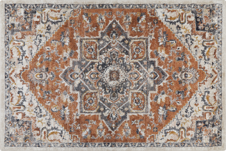 Teppich mehrfarbig 200 x 300 cm orientalisches Muster Kurzflor METSAMOR