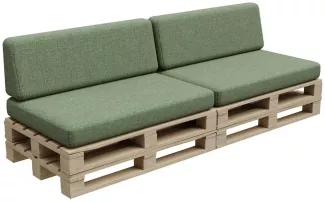 Gutekissen®, Palettenkissen, Palletenpolster, Gartenkissen, Palettenauflagen, Sofa, Kissen, Polster, Auflagen Indoor Outdoor PFBG (2X Set (120x80 + 120x35), Pistazie)