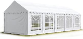 Party-Zelt Festzelt 4x10 m feuersicher Garten-Pavillon -Zelt PVC Plane 750 N in weiß Wasserdicht