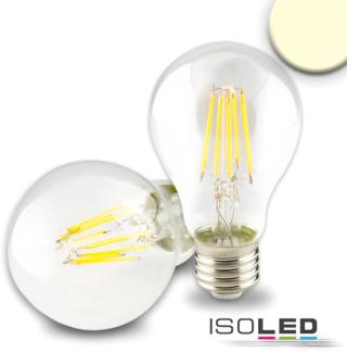 ISOLED E27 LED Birne, 8W, klar, warmweiß, dimmbar