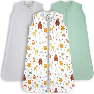 Mama Cheetah Baby Schlafsack, 0.5 TOG 100% Bio-Baumwolle, Ideal für den Sommer, Sommerschlafsack für Jungen und Mädchen, M (6-12 Monat)