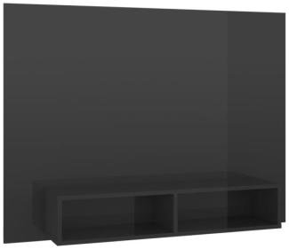 TV-Wandschrank Hochglanz-Grau 120x23,5x90 cm Spanplatte [808277]