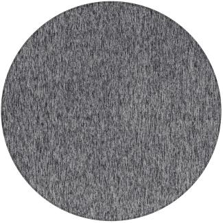 Kurzflor Teppich Neva rund - 200x200 cm - Grau