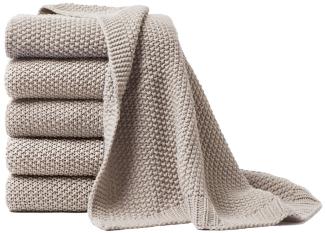 Hahn Primera Strickdecke Kuscheldecke Perlmuster 130x170 cm natur 545001-721