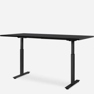 180 x 80 cm WRK21® SMART - Sorano Eiche Dunkelbraun / Schwarz elektrisch höhenverstellbarer Schreibtisch