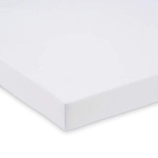 FabiMax 2689 Jersey Spannbetttuch für 6-Eck-Laufgitter, weiß, 6-seitig, ca. 105 x 120 cm