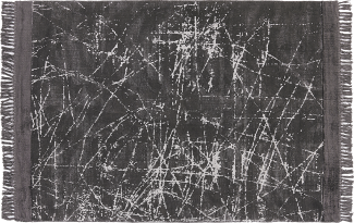 Teppich Viskose dunkelgrau 160 x 230 cm abstraktes Muster Kurzflor HANLI