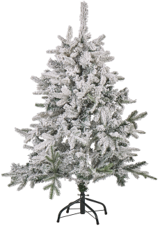 Künstlicher Weihnachtsbaum schneebedeckt 120 cm weiß TOMICHI