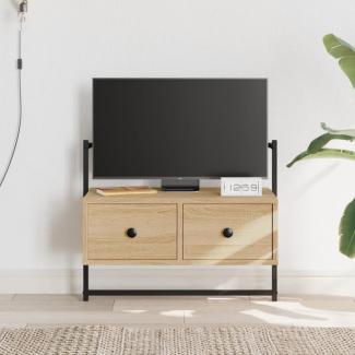 TV-Wandschrank Sonoma-Eiche 60,5x30x51 cm Holzwerkstoff (Farbe: Braun)