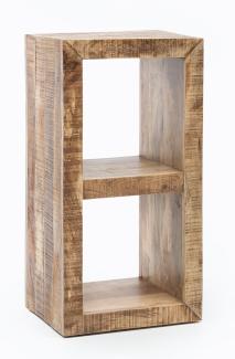 KADIMA DESIGN Holzregal EWA - Rustikales Stand- und Bücherregal in Cube-Form mit einzigartigem Charme und zusätzlichem Stauraum. Farbe: Beige