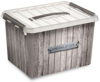 Sunware Aufbewahrungsbox Q-Line 22 l mit Deckel Kunststoffbox Stapelbox Lagerbox