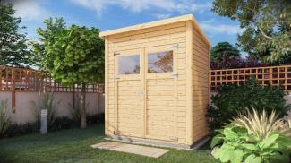 Alpholz Gerätehaus Mollie Gerätehaus aus Holz Geräteschrank mit 14 mm Wandstärke Gartenhaus mit Montagematerial