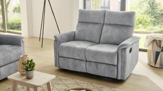 Sofa Amrum Sessel Relaxsessel 2-Sitzer mit Funktion Vintage grau 130