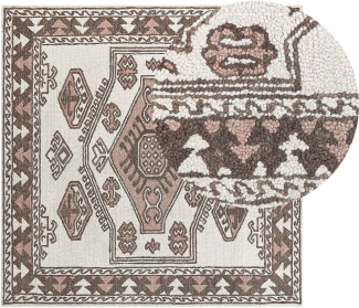 Teppich Wolle mehrfarbig 200 x 200 cm TOMARZA