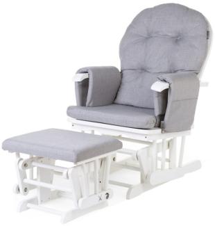 Childhome Gliding Chair Schaukelstuhl mit Hocker Canvas Grey Grau