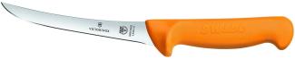 Victorinox Küchenmesser Swibo Ausbeinmesser Normaler Schliff halb-flex gelb 16 cm Klingenlänge Messer, Schwarz