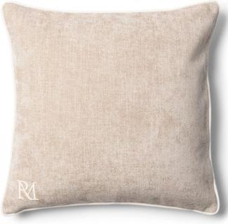 Riviera Maison Kissenhülle RM Monogram Aveiro Pillow Cover Beige (60x60cm) 565110