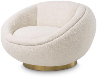 EICHHOLTZ Drehsessel Bollinger Bouclé Cream