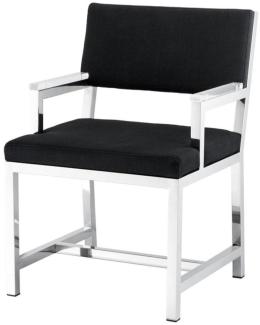 Casa Padrino Luxus Designer Stuhl mit Armlehnen 55 x 59 x H. 82 cm - Limited Edition