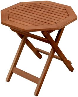 Tisch MAYFIELD achteckig klappbar Braun Holz Garten Gartentisch Outdoor Esstisch