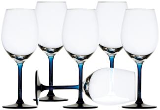 Wein Glas Set, 6 Stück, Party Blue, Ecozen, unzerbrechlich