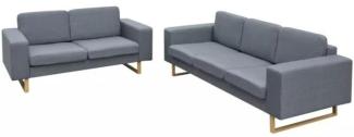 vidaXL 2-Sitzer und 3-Sitzer Sofa Set Hellgrau