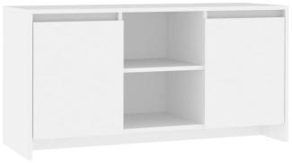 vidaxl TV-Schrank, Lowboard, Spanplatte, Weiß, 102 x 37,5 x 52,5 cm