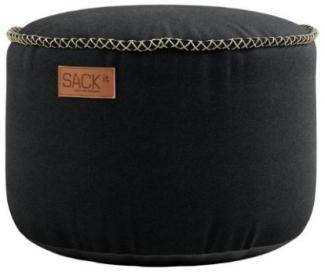 RETROit Canvas Sitzsack Sparset – Loungsessel und Hocker (Indoor) schwarz/braun - schwarz