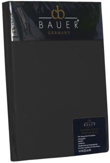 Bauer Jersey Spannbettlaken, 200x200 cm, Fb. 43 schwarz