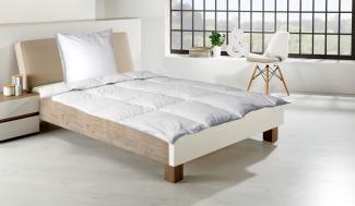 Mischfüllung Bettdecke HYBRID SERIE aus Baumwolle - Polyester Faserbällchen - Federn, 135 x 200 cm