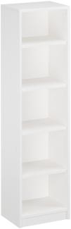 Erst-Holz Bücherregal Holzregal in weiß, Kiefer massiv, Standregal, Höhe 150 cm