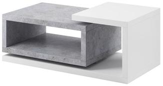 Couchtisch Bota 120x60x47cm Wohnzimmertisch weiß beton colorado