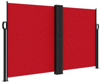 vidaXL Seitenmarkise Ausziehbar Rot 140x1200 cm