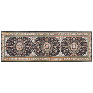 Teppich mehrfarbig 80 x 240 cm orientalisches Muster Kurzflor CIVRIL